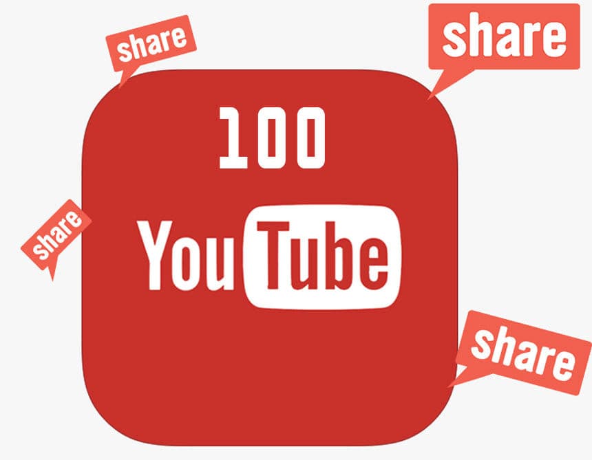100 youtube shares