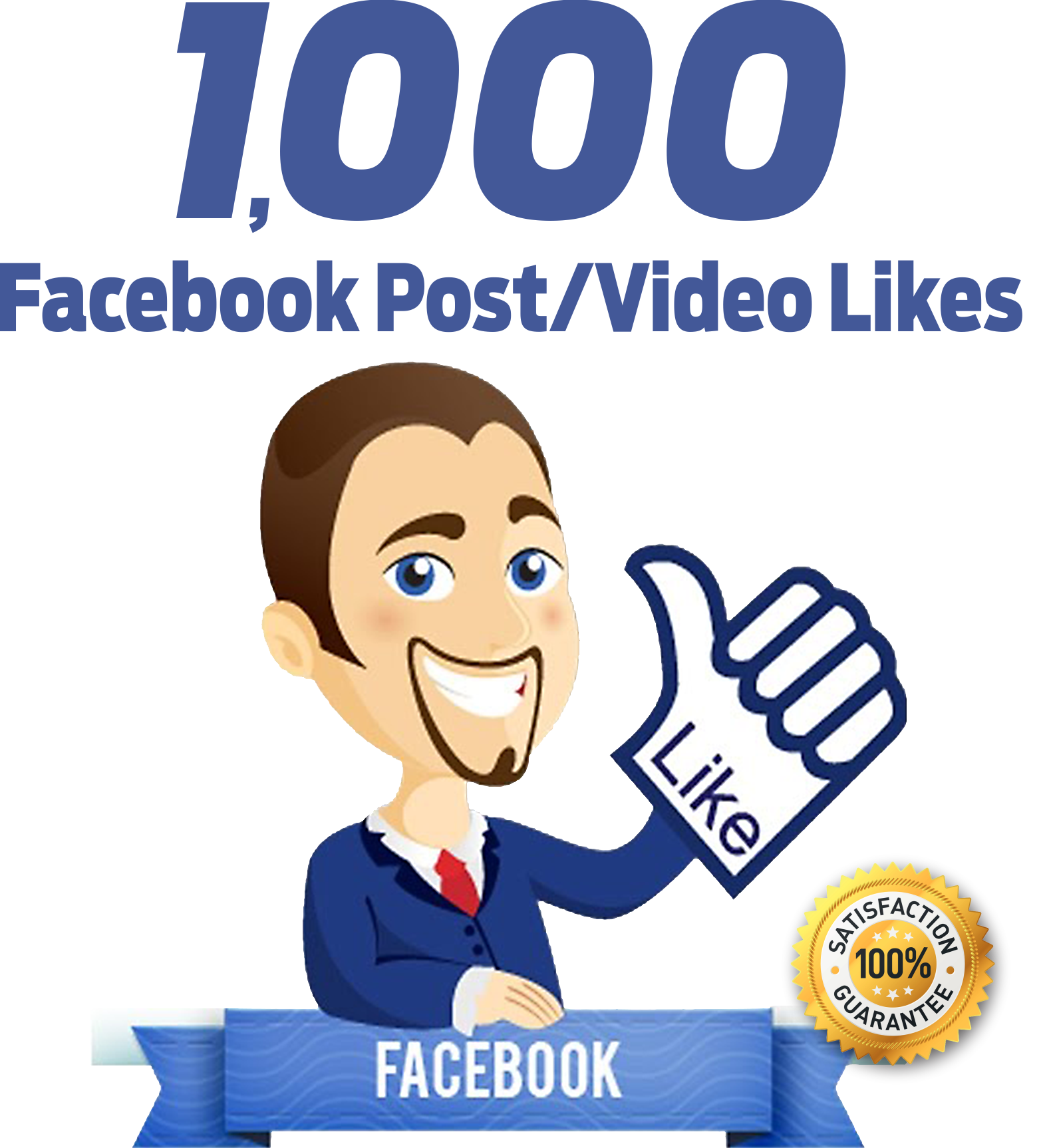 1000 facebook post video likes