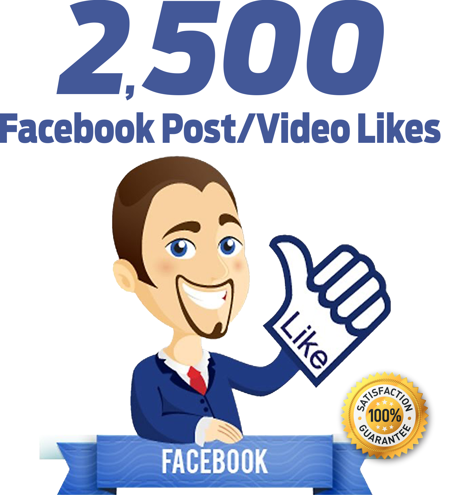 2500 facebook post video likes