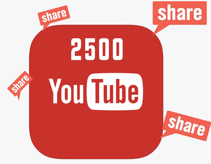 2500 YouTube Shares